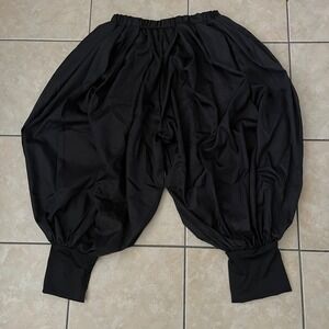 Womens Balloon Pleated Pants 28 Black Barrel Parachute Festival Boho Lagenlook
